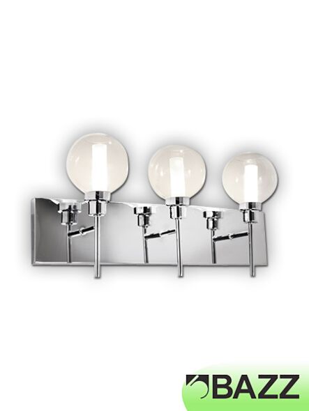 bazz sphere chrome wall light w141633c