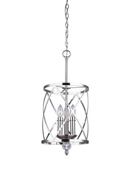 canarm vanessa ich172b03bn10 3-light brushed nickel chandelier