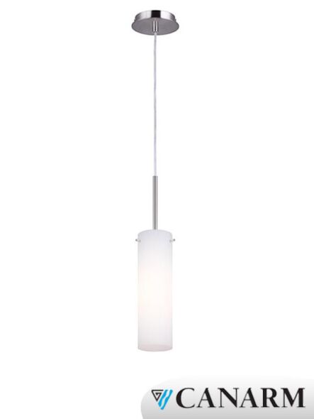 suspendu canarm camille nickel brossé 1 lumière ipl156b01bn