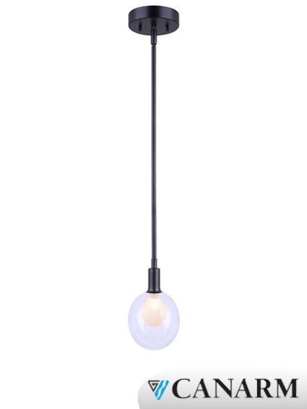 suspendu canarm healey noir 1 lumière ipl346b01bk9