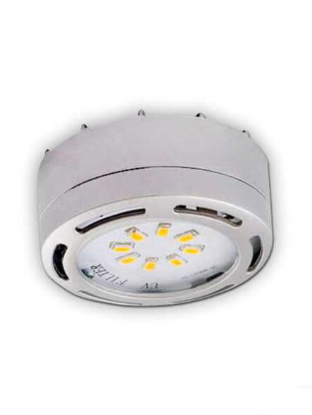 canarm 3'' 4w brushed nickel led undercabinet puck 3580led-pl1nkl-c