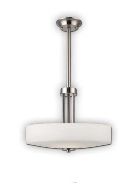 Canarm Quincy 3 Light Brushed Nickel Chandelier ICH431A03BN16 (fixturewshade)