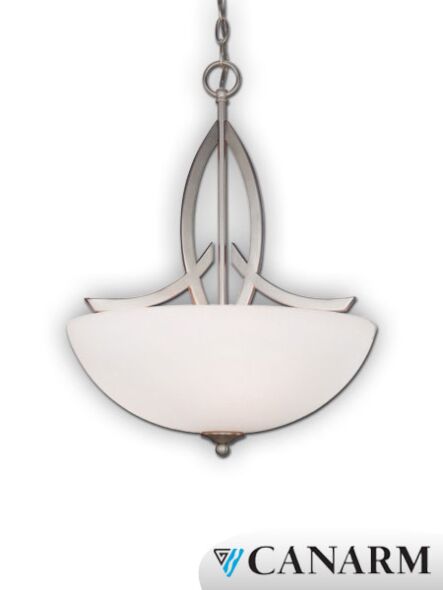 Chandelier Kym Canarm nickel brossé 5 lumières ICH439A03BN16 (fixturewshade)