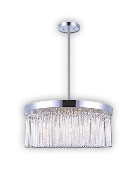 canarm monaco 6 light chrome with aluminum and crystals chandelier ich454a06ch22