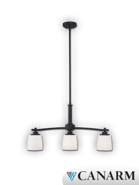 chandelier dayena canarm bronze huilé 3 lumières ich463a03orb