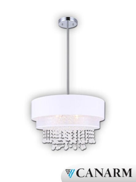 chandelier charleston canarm chrome 4 lumières ich509a04ch18