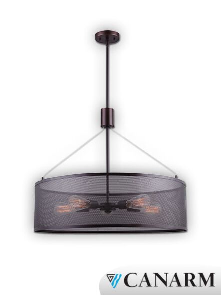 chandelier acton canarm bronze huilé 5 lumières ich576a05orb26