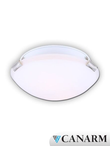 Plafonnier Canarm nickel brossé 2 lumières IFM242B12BN-O (fixturewshade)B