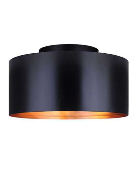 Plafonnier Canarm IFM440B16BK 2-Lumières Série Oxyura Noir et bronze