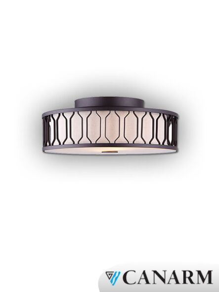 plafonnier crescent canarm bronze huilé 2 lumières ifm573a15orb