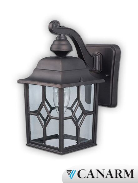 lanterne murale canarm série plaza bronze huilé iol135orb