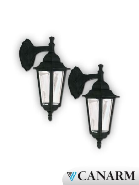 Applique murale extérieur Canarm noire 1 lumière (Ens. 2x)
