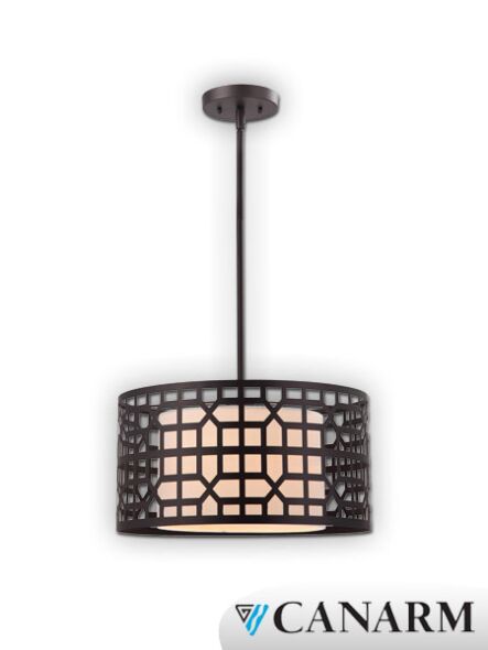 Suspendu Kuan Canarm bronze huilé 1 lumière IPL179B01ORB (fixturewshade)