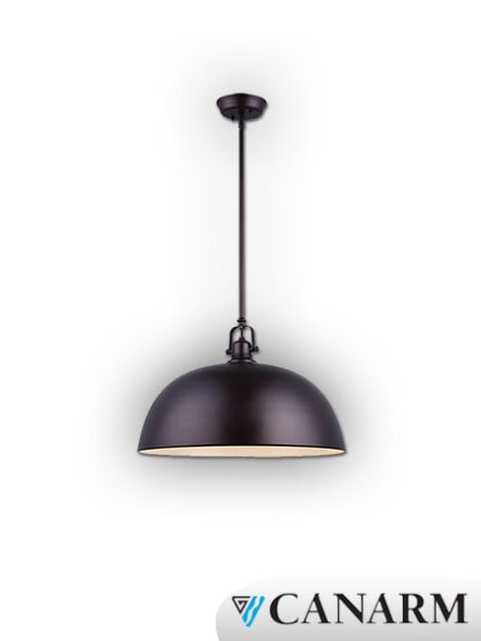 suspendu polo canarm bronze huilé 1 lumière ipl222b01orb18