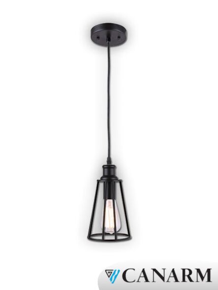 Suspendu Oliver Canarm noir 1 lumière IPL255B01BK (fixturewshade)