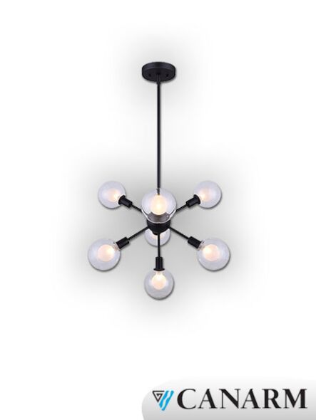 suspendu healey canarm noir 7 lumières ipl346b07bk