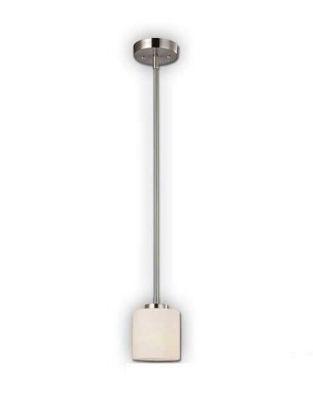 Canarm Leigha 1 Light Brushed Nickel Pendant Light IPL423A01BN (fixturewshade)