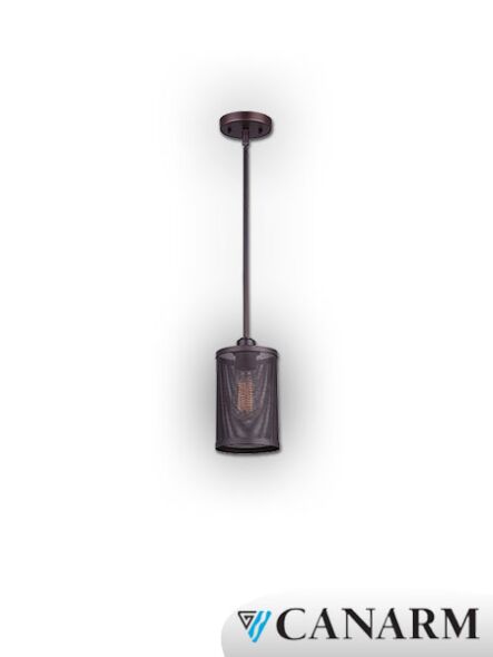 suspendu acton canarm bronze huilé 1 lumière ipl576a01orb