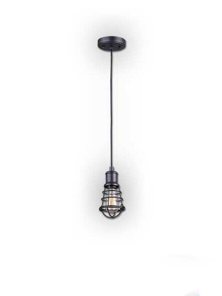 canarm otto 1 light black pendant light ipl611a01-sgph