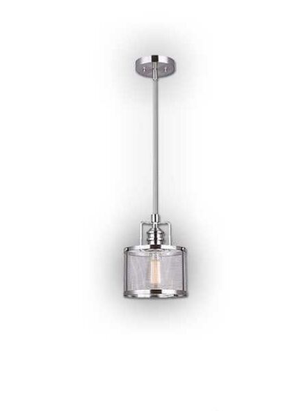 canarm beckett 1 light brushed nickel pendant light ipl626a01bn