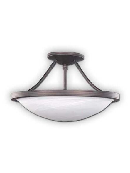 Plafonnier Alabaster Canarm bronze huil&eacute; 3 lumi&egrave;res ISF41 ORB 