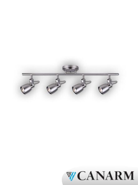 plafonnier kanata canarm nickel brossé 4 lumières it593a04bn10