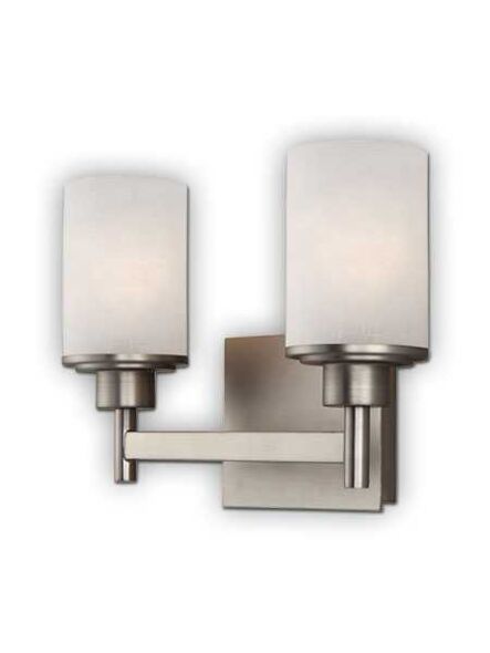 Canarm Lyndi 2 Light Brushed Nickel Wall Light IVL408A02BN (fixturewshade)