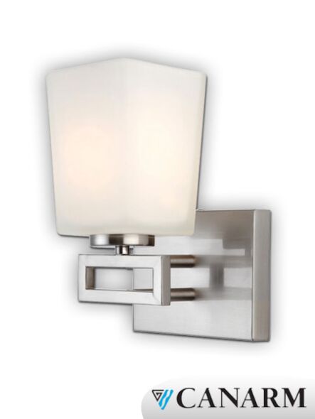 applique murale alexa canarm nickel brossé 1 lumière ivl471a01bn