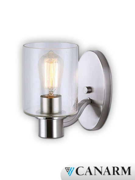 Applique murale Portland Canarm nickel brossé 1 lumière IVL531A01BN (fixturewshade)