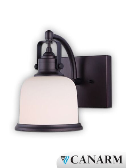 applique murale flannigan canarm bronze huilé 1 lumière ivl627a01orb