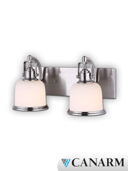 applique murale flannigan canarm nickel brossé 2 lumières ivl627a02bn