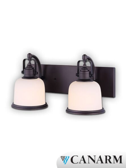 applique murale flannigan canarm bronze huilé 2 lumières ivl627a02orb