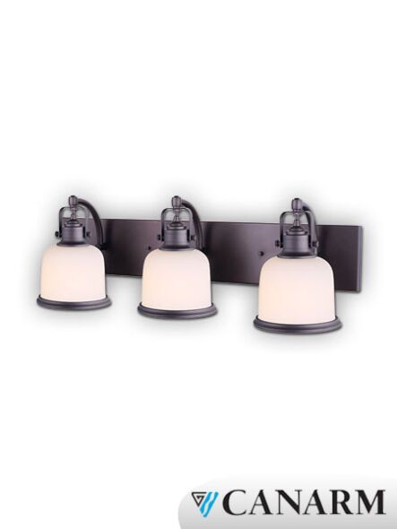 applique murale flannigan canarm bronze huilé 3 lumières ivl627a03orb