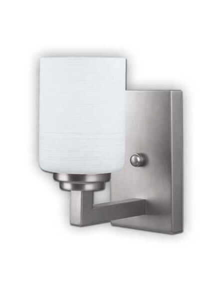 Canarm Carmen 1 Light Brushed Pewter Wall Light IVL902A01113BPT (fixturewshade)