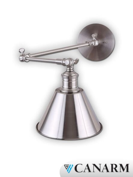 applique murale morocco canarm nickel brossé 1 lumière iwf582a01bn