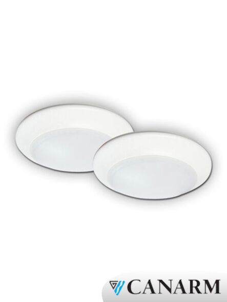disque encastré led canarm 6" blanc 15w led-sm6dl-wt-c2 (paq. x2)
