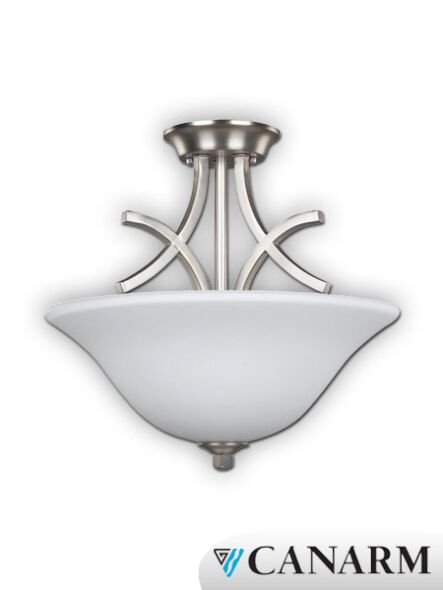 plafonnier flamenco canarm étain brossé 3 lumières risf250a03bpt