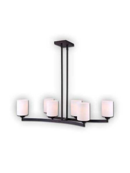 eva orb 6 lt rod chandelier ich343b06orb