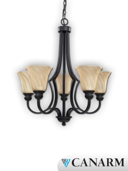 chandelier canarm allyson 5 lumières ichan919a05513