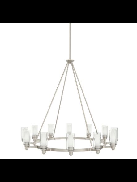 Lustre à 1 étage Kichler Circolo 2347NI 12-lumières 60W nickel brossé