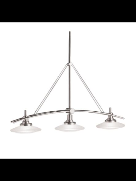 Lustre linéaire Kichler Structures 2955NI 3-lumières 100W nickel brossé