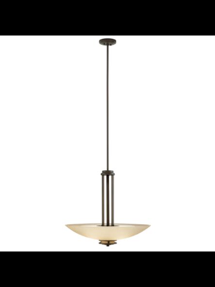 Suspendu inversé Kichler Hendrik 3275OZ 3-lumières 100W vieux bronze