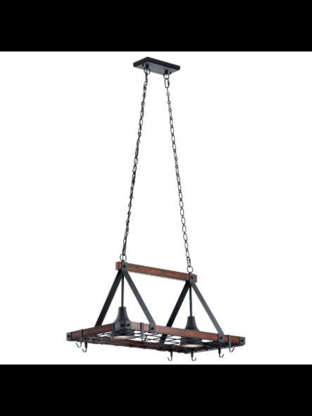 Suspendu pour îlot Kichler Barrington 34821 2-lumières 60W noir vieilli