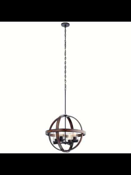 Suspendu Kichler Barrington 34822 4-lumières 60W noir vieilli