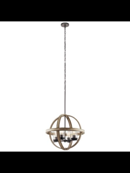 Suspendu Kichler Barrington 34823 4-lumières 60W fer d'enclume