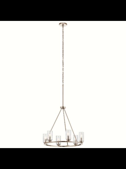 Lustre à 1 étage Kichler Marita 34839 6-lumières 60W nickel brossé