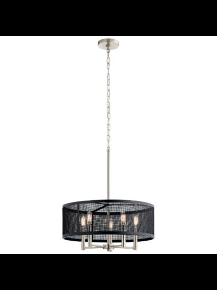 Suspendu à tambour Kichler Edmund 34886 5-lumières 60W satin noir