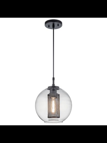 Mini suspendu Kichler Edmund 34889 1-lumière 60W fer d'enclume