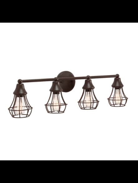 Luminaire de vanité Kichler Bayley 37378 4-lumières 60W vieux bronze