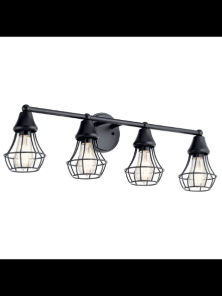 Luminaire de vanité Kichler Bayley 37508 4-lumières 60W noir